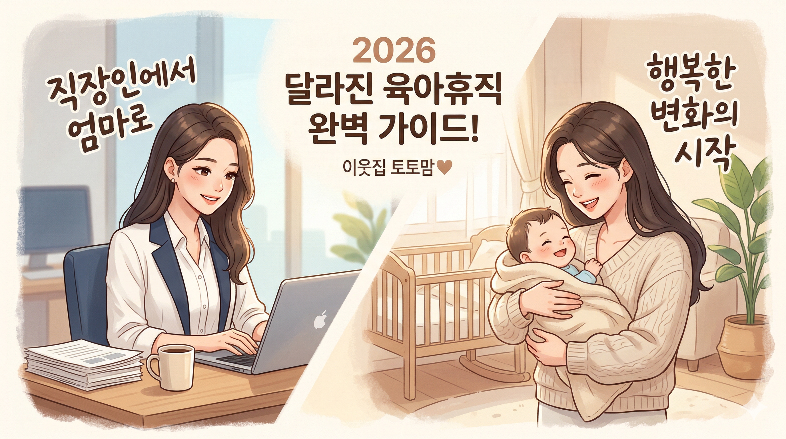 2026 육아휴직 급여 완벽 정리 : 얼마 받나요? 신청방법까지 한번에! (사후지급금 폐지 포함)