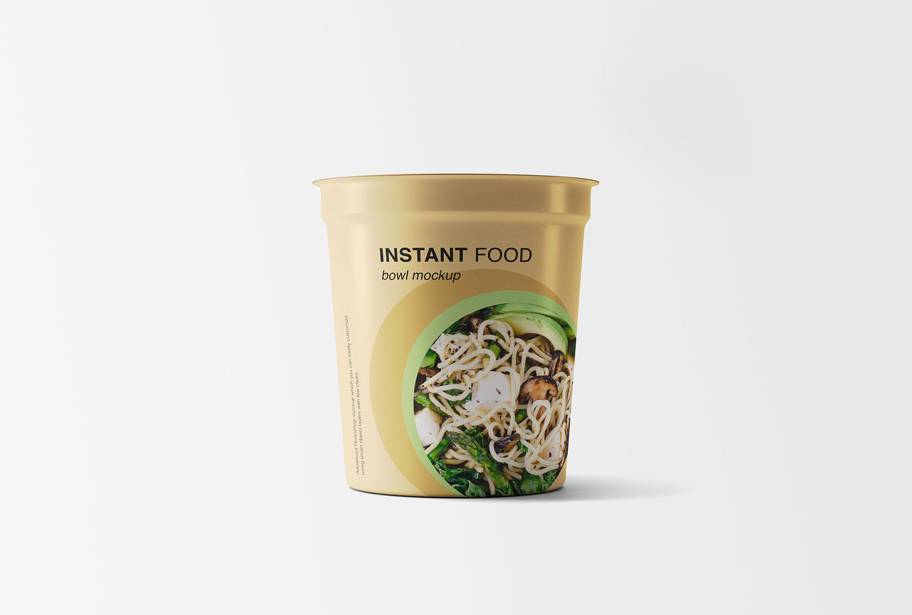 Instant Food Bowl Mockup(인스턴트 푸드 용기 목업)