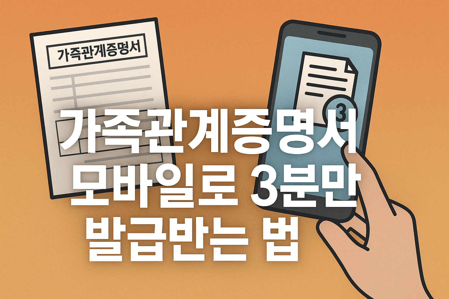 가족관계증명서 모바일로 3분만에 발급받는 법