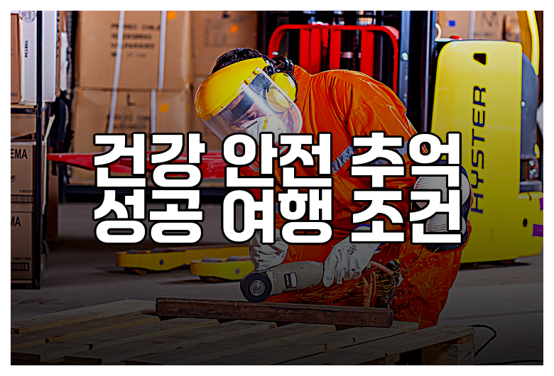 건강 안전 추억 성공 여행 조건