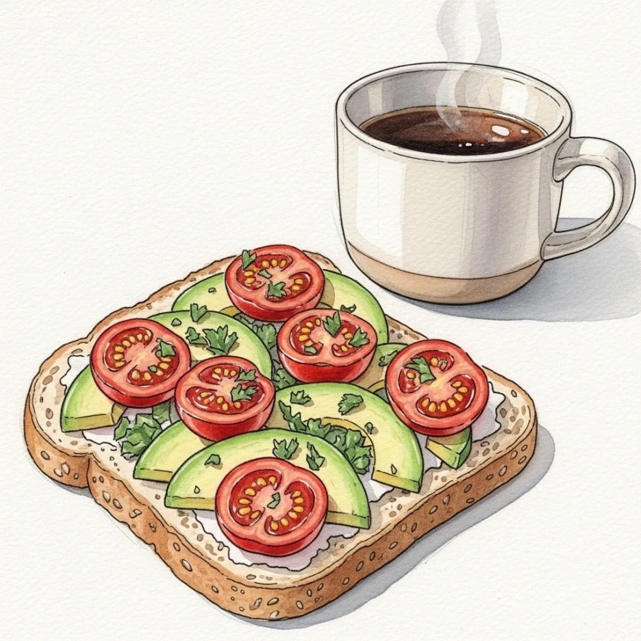 통밀빵으로 만든 신선하고 맛있는 샌드위치