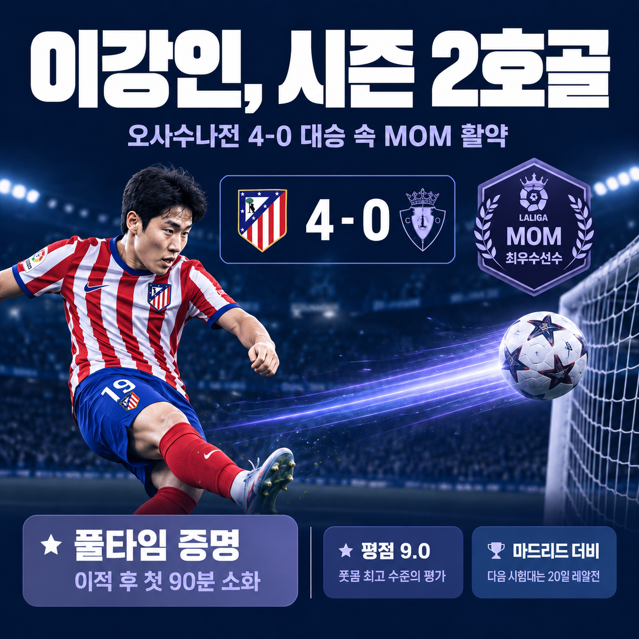 이강인, 시즌 2호골