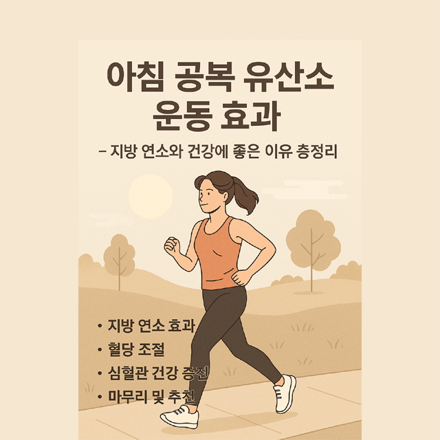 아침 공복 유산소 운동 효과