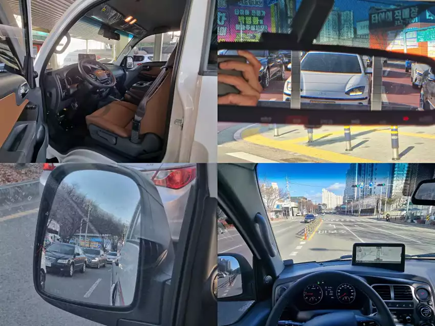 봉고 3 1톤 LPG 터보의 운전석, 운전 시야는 이렇습니다.