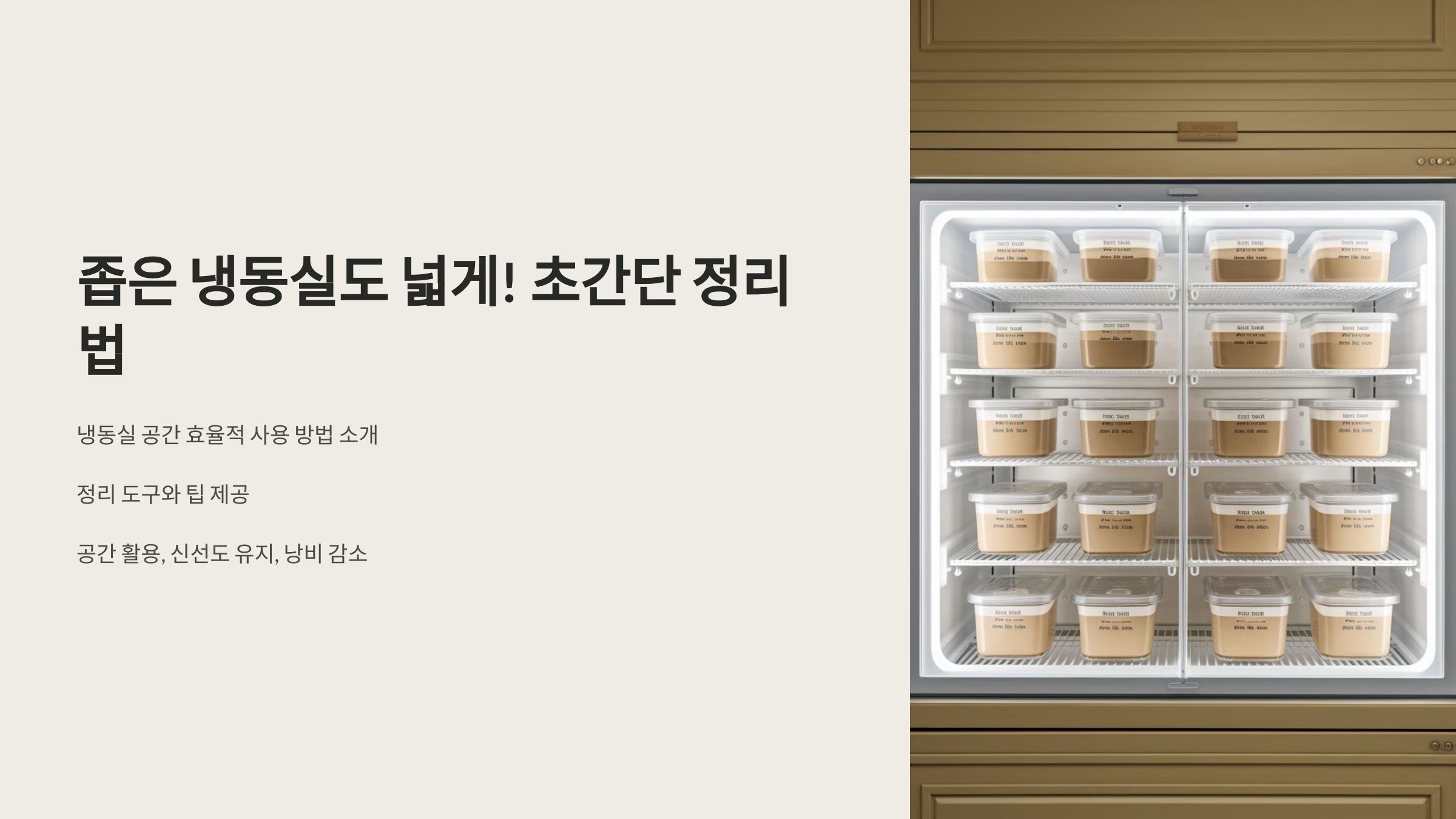 좁은 냉동실도 넓게! 초간단 정리법