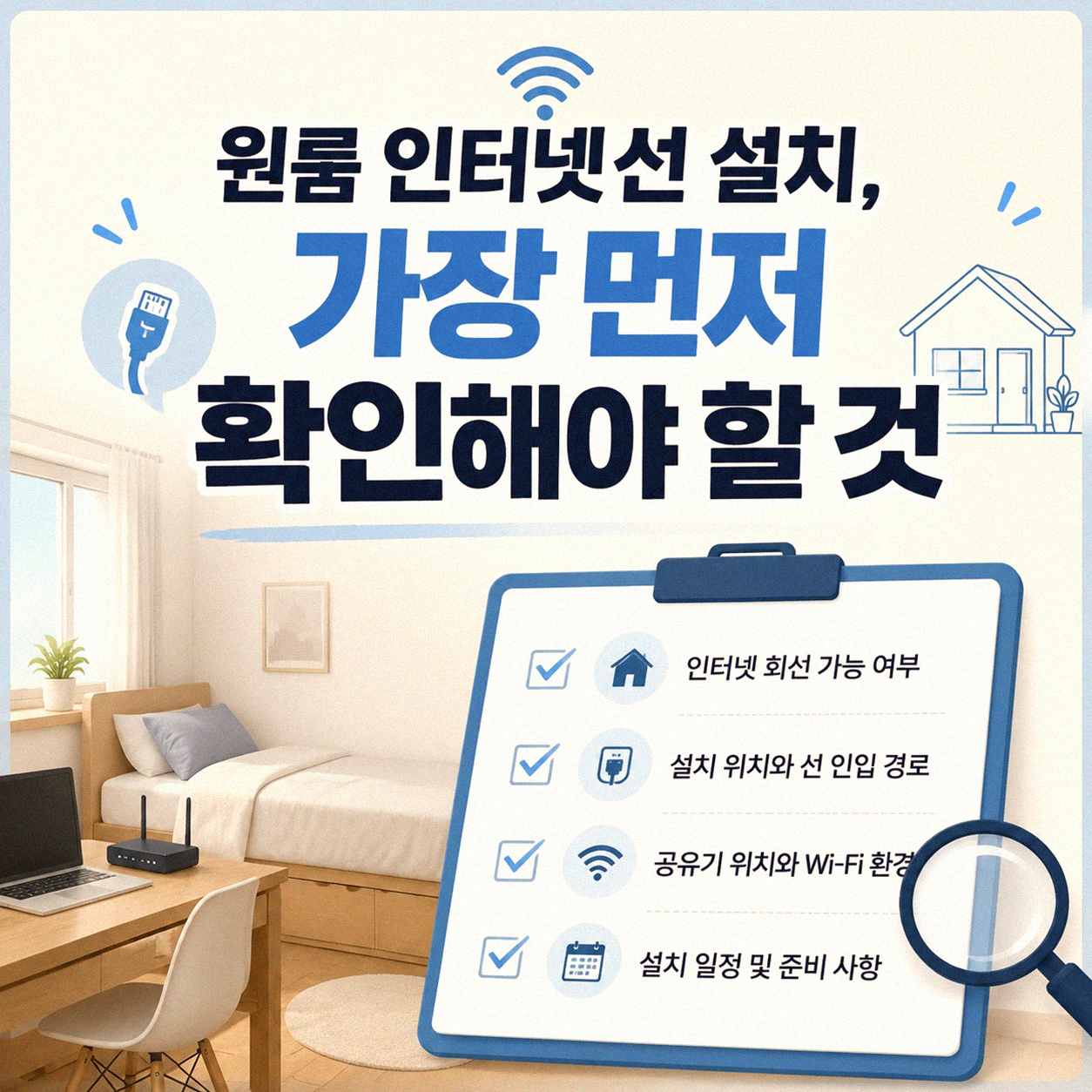 원룸 인터넷선 연결, 알아두면 좋은 기본 절차