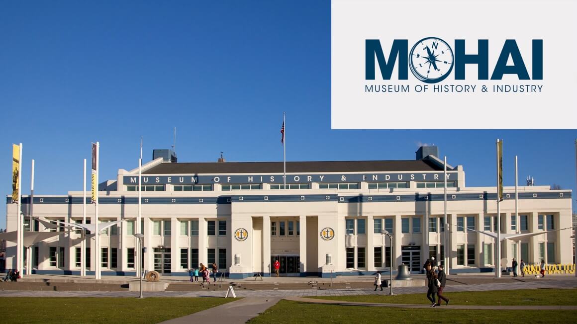 시애틀 역사산업박물관(MOHAI)과 역사산업박물관 로고