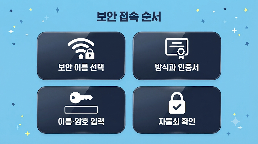 공공와이파이 보안 접속 순서