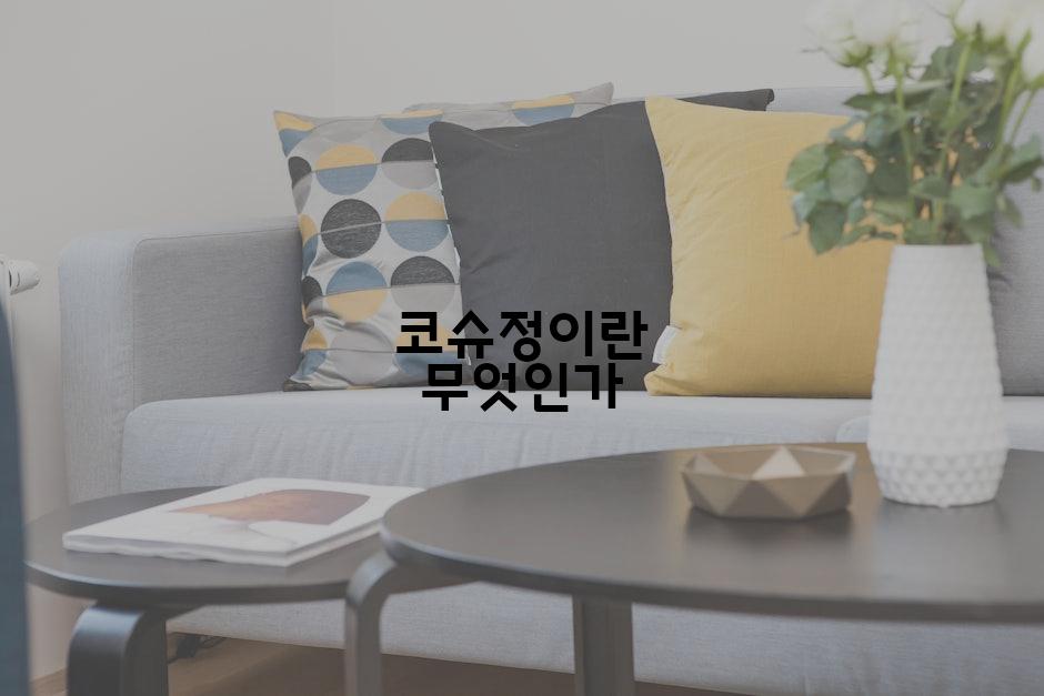 코슈정이란 무엇인가