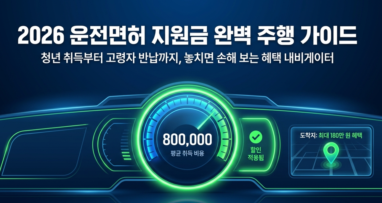 2026 운전 면허 지원금