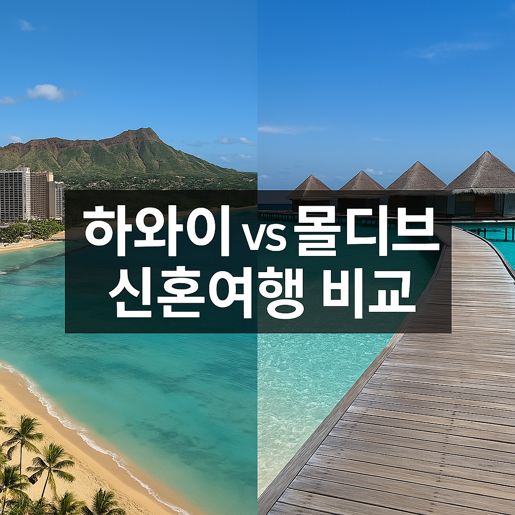 하와이 VS 몰디브 신혼여행 비교 사진