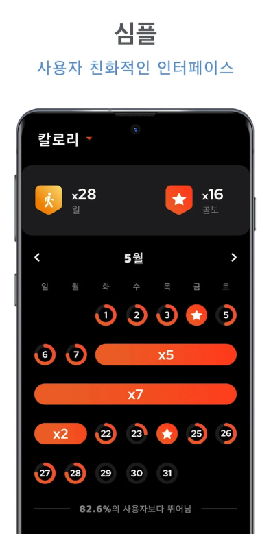 무료 만보기 앱, 운동 데이터를 기록, 걸음 측정기