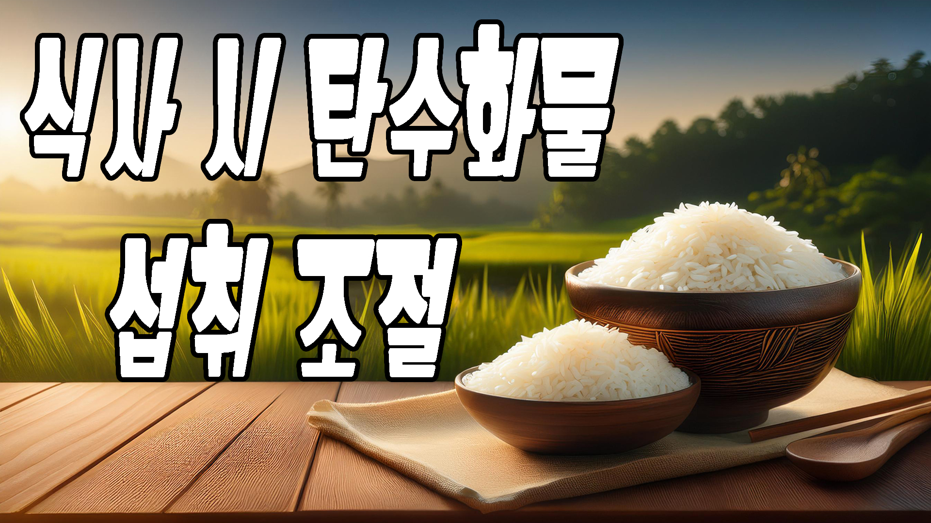 식사시 탄수화물 섭취조절