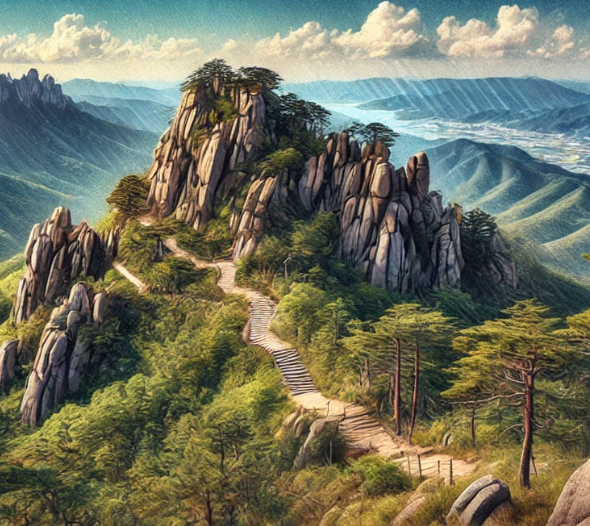 동석산의 자연경관 사진