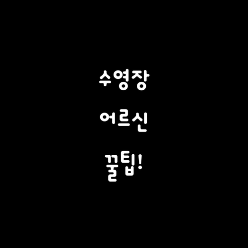 수영장에서 사용 가능한 어르신 스포츠..