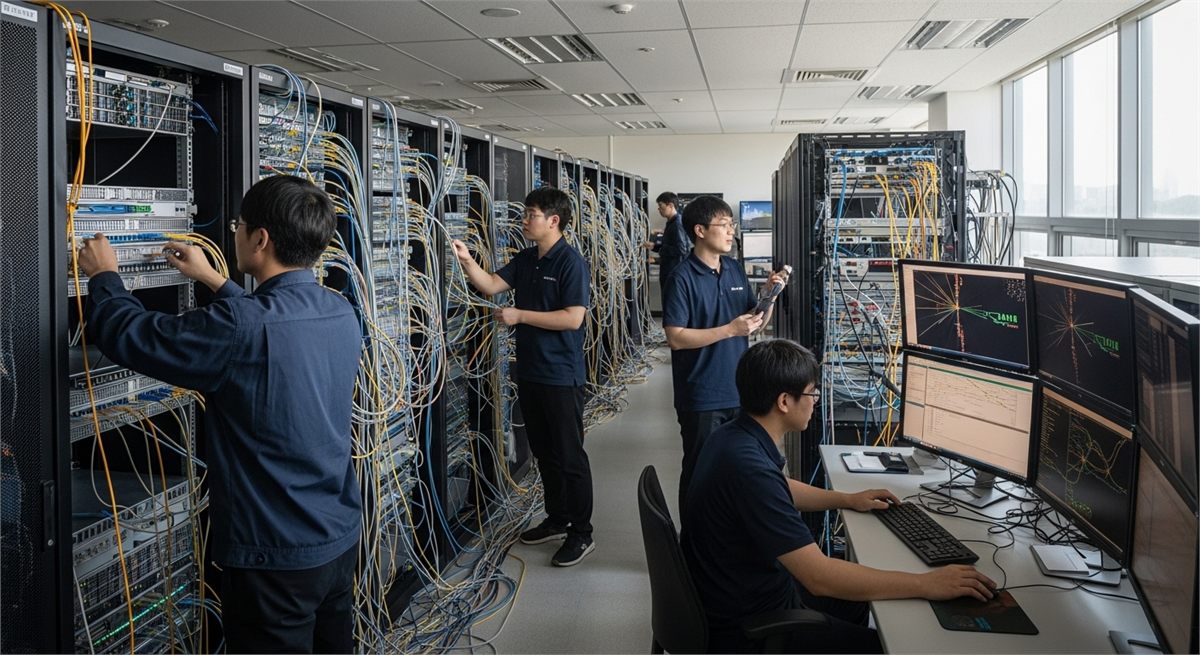 AI 광네트워크 시험실 전경