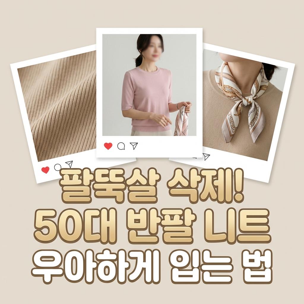 50대 반팔 니트 추천 팔뚝살 가리고 고급스러움 더하는 법