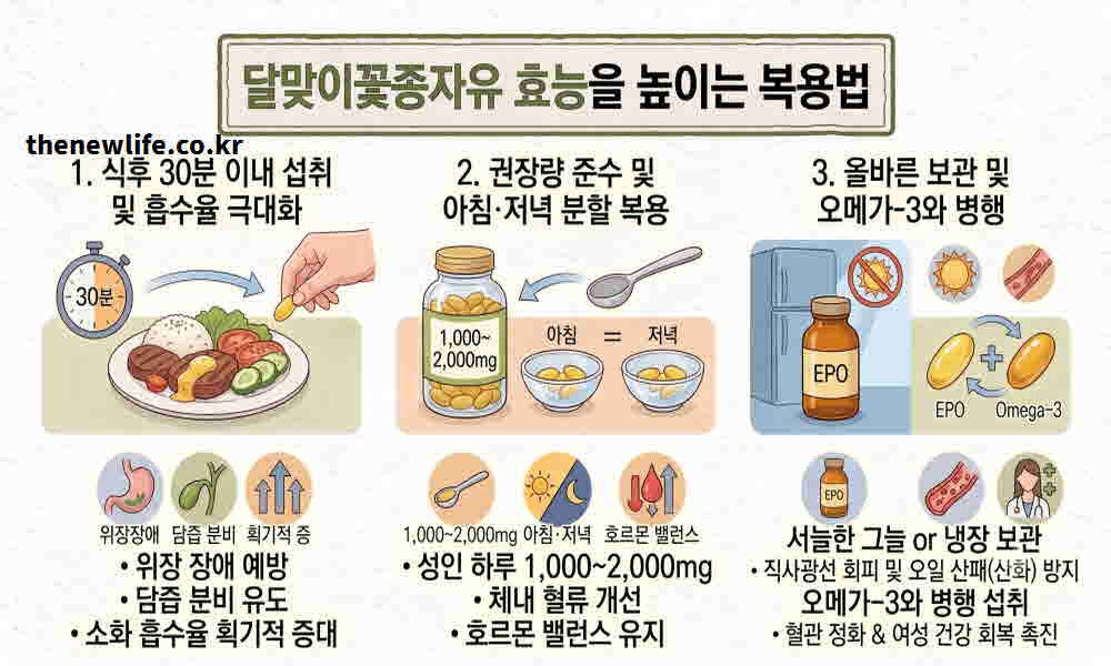 달맞이꽃종자유 효능 높이는 복용법