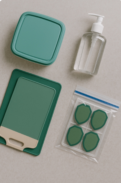 식중독 예방 물품들