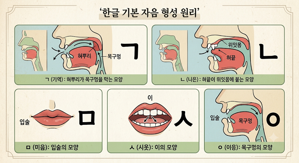 한글기본자음원리