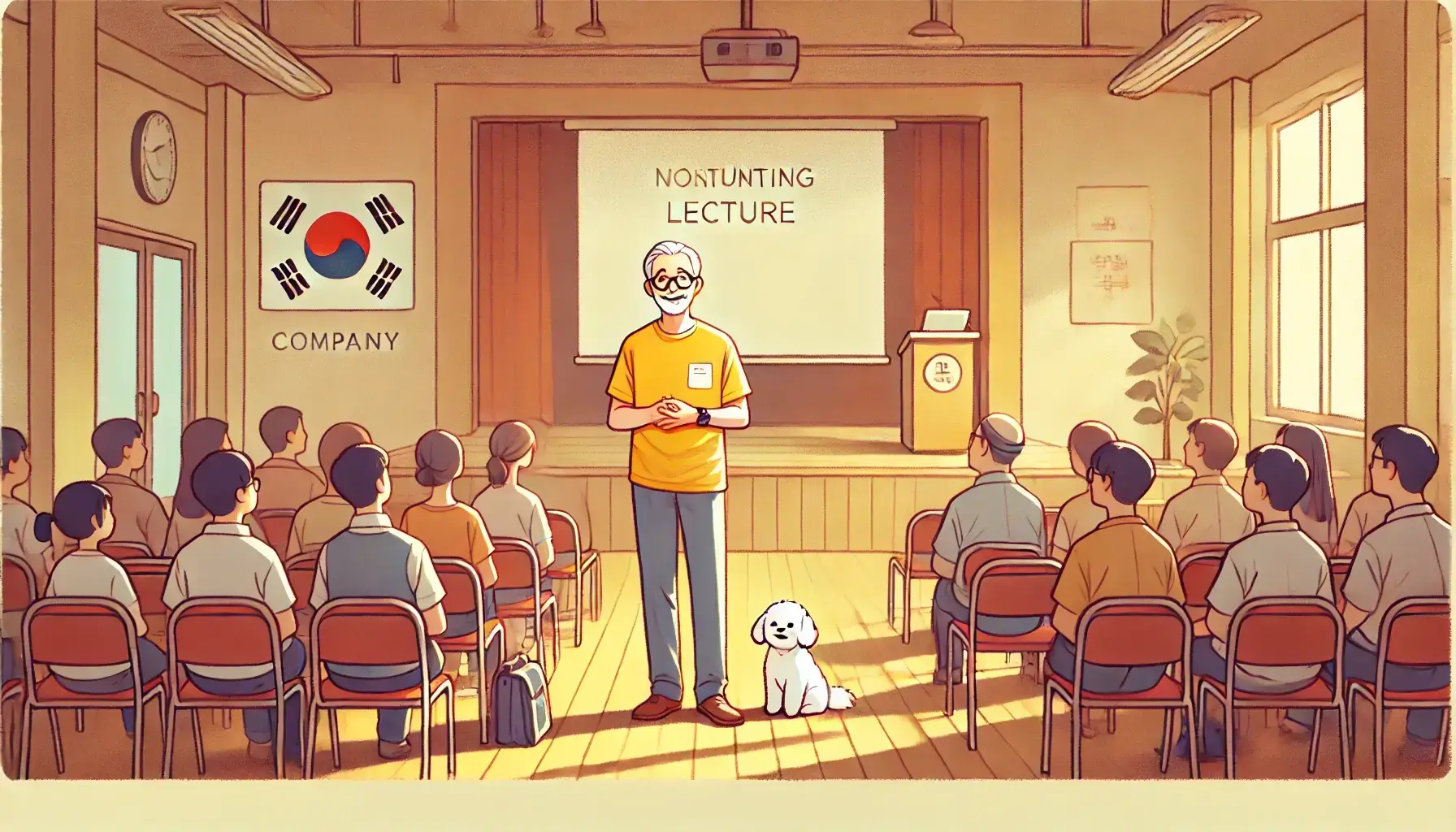 5060 봉사 활동으로 보람 찾는 루틴_멘토링 강의하는 모습