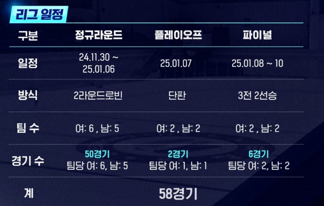 경기일정