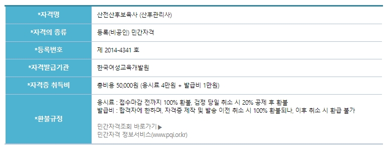 자격증 발급 비용과 환불 규정 상세 내용