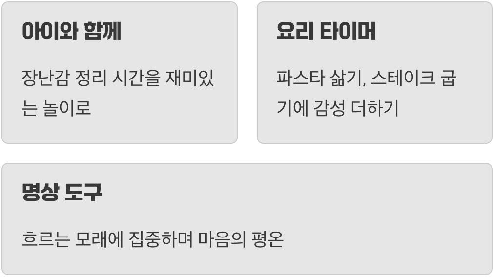 시간을 재는 것 이상의 쓸모