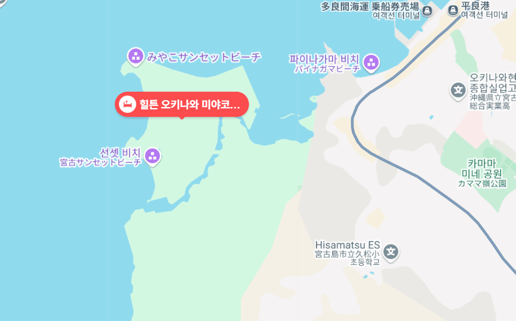 미야코지마 호텔 - 미야코지마 힐튼 호텔(위치, 객실 유형,조식, 호텔 시설)