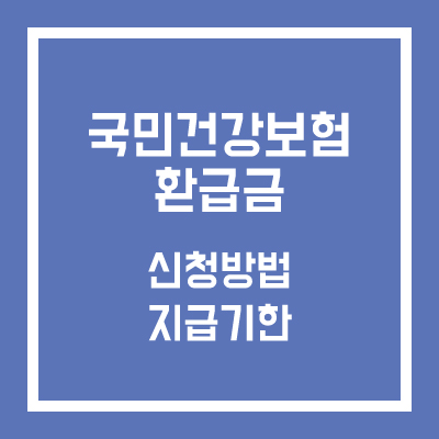 국민건강보험 신청방법 및 지급기한