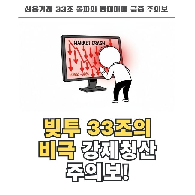 신용융자 급증에 따른 주식 반대매매와 강제청산 리스크