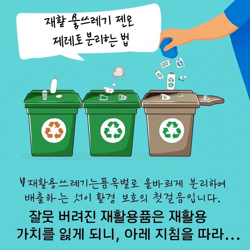 깨끗한 동산동 만들기 쓰레기 분리배출..