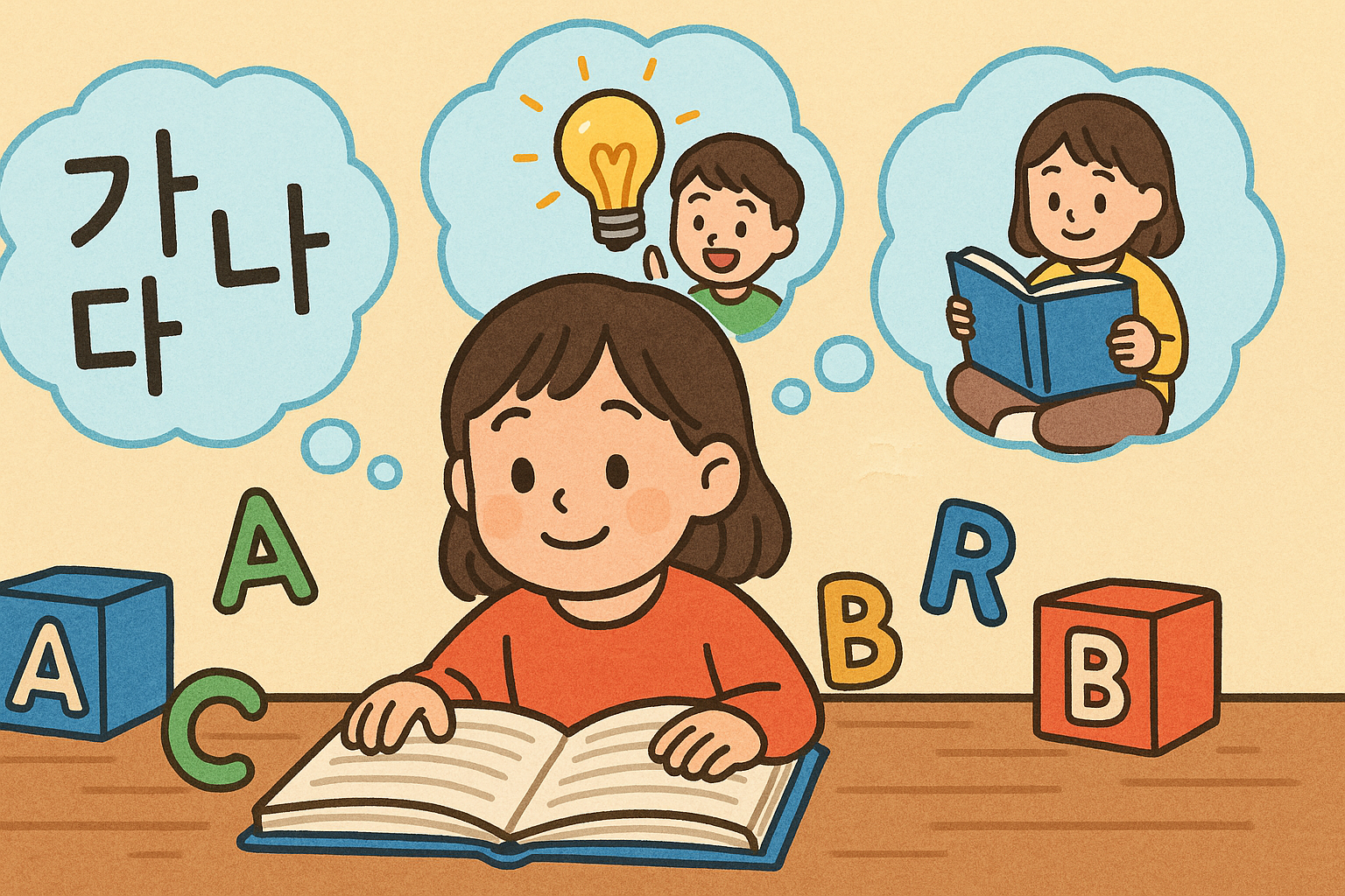 아이들의 언어 발달과 창의력, 독서의 연결고리