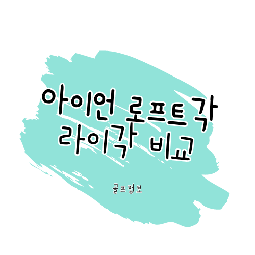 골프 브랜드별 아이언 로프트각 라이각 스펙 알아보기