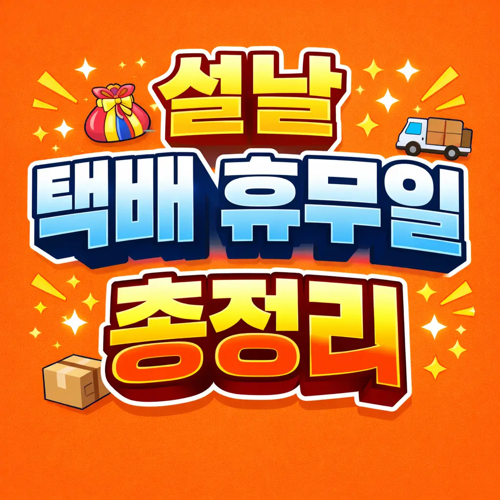 설날 택배 휴무일 총정리