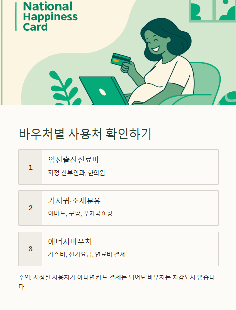 바우처별 사용처 확인하기