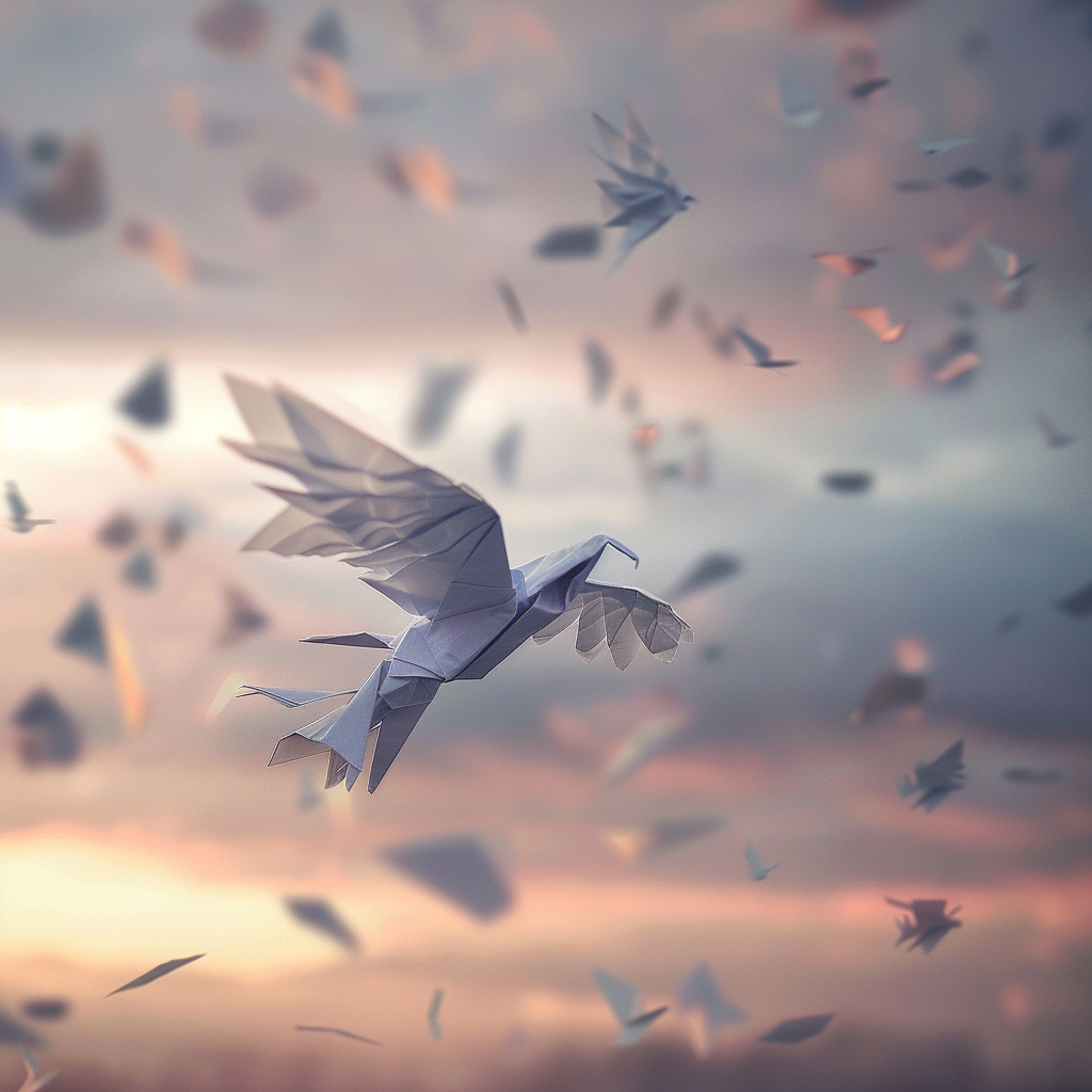 종이로 만든 새가 날아가는 꿈