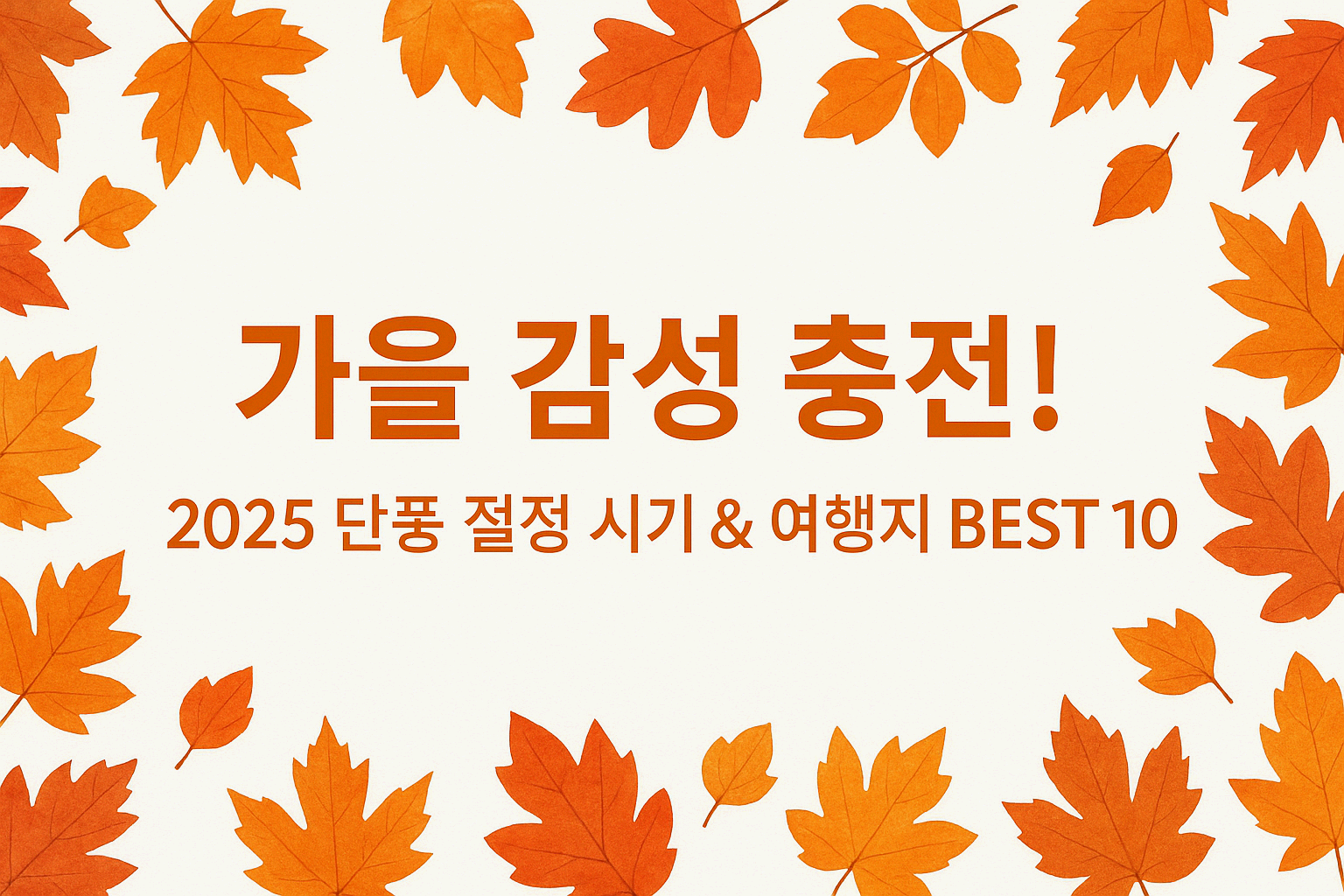 단풍 구경가볼만한곳