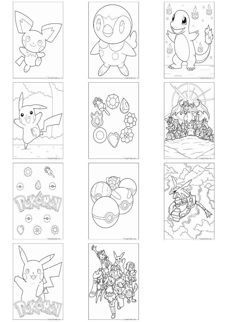 포켓몬스터 색칠공부 도안