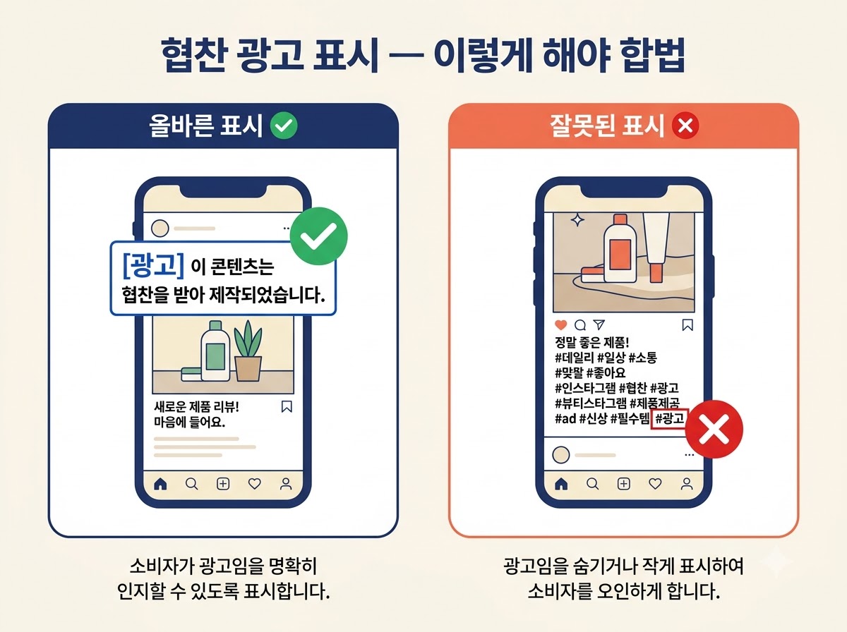 협찬 광고 표시 의무 공정위 뒷광고 과태료 방지