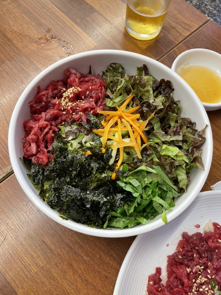 광장시장 형제육회 육회비빔밥 육회