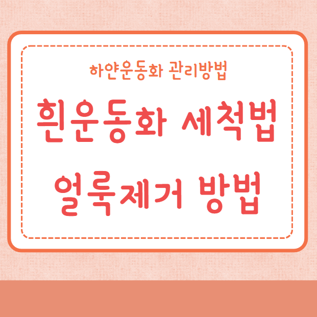 흰운동화 세척법