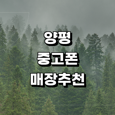 양평군 중고폰