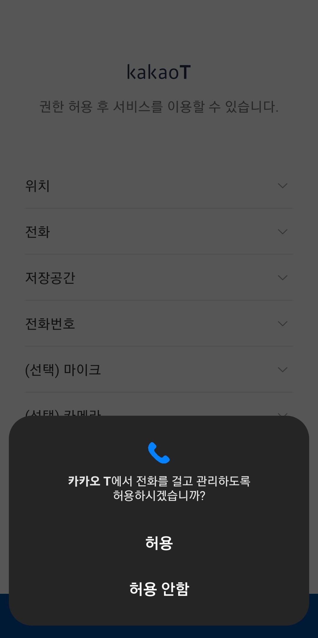 전화권한