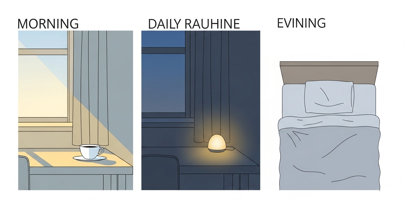 아침 밤 침실 분위기의 중요성