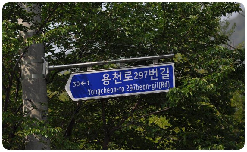 실제 사용된 도로표지판