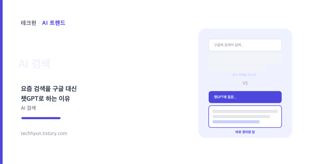 AI 검색과 기존 검색의 차이를 보여주는 썸네일