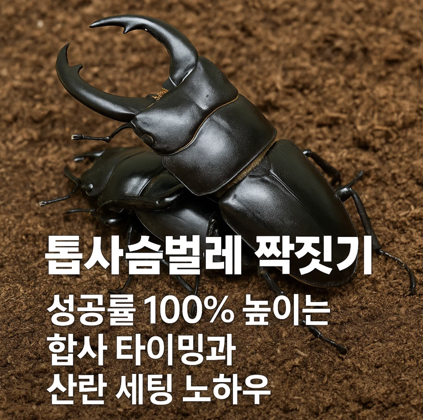 톱사슴벌레 짝짓기, 성공률 100% 높이는 합사 타이밍과 산란 세팅 노하우