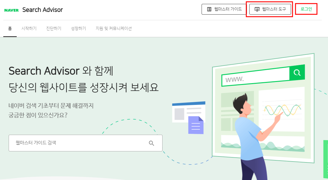 카페24 네이버 서치어드바이저