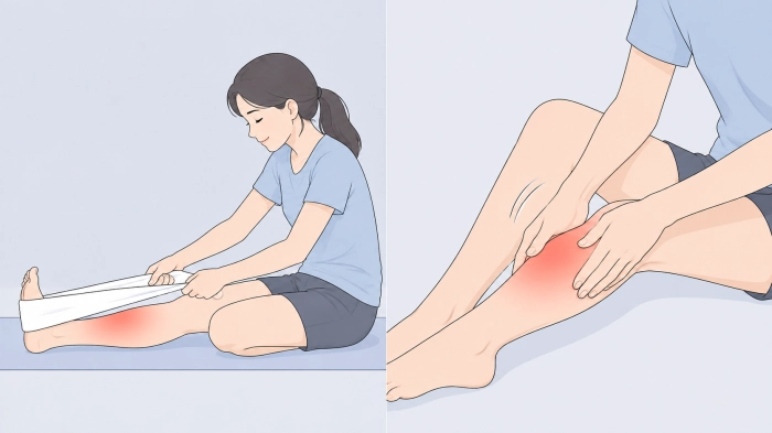 다리에 쥐가 날 때 응급 처치